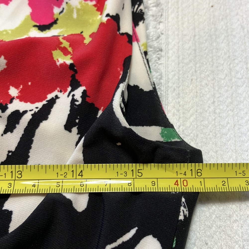 Ralph Lauren jersey floral cross top ruched dress - Picture 7 of 9